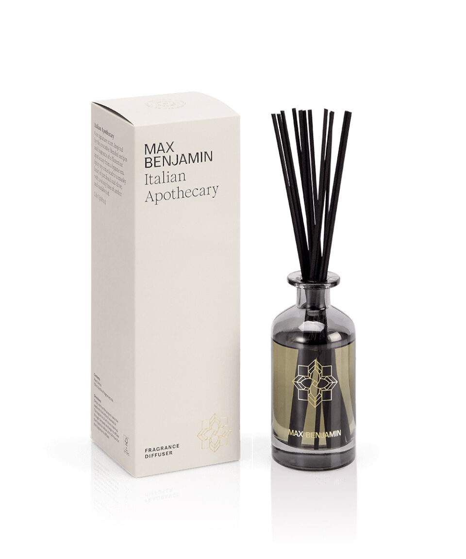 Max Benjamin telpas aromāts Italian Apothecary ar kociņiem