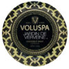Voluspa aromātiskās sveces Jardin De Verveine metāla trauciņā ar vāciņu