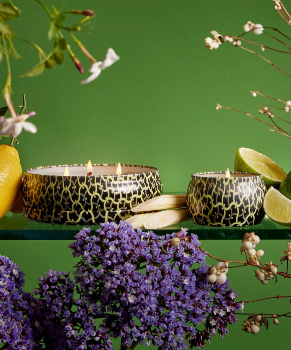 Voluspa aromātiskās sveces Jardin De Verveine kompozīcija