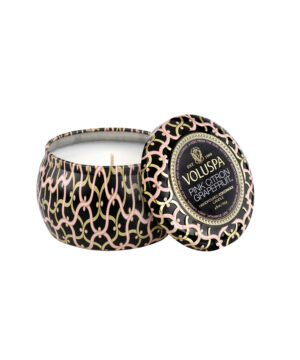 Voluspa aromātiskās sveces Pink Citron Grapefruit smaržīga metāla trauciņā